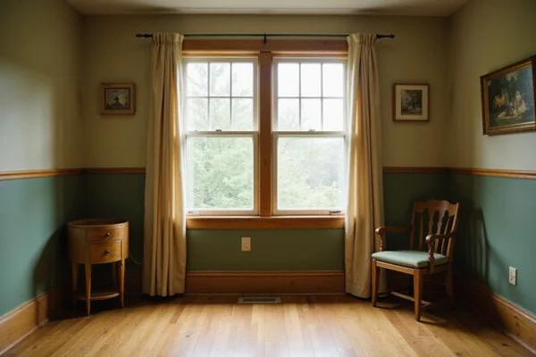 Empty dining room of a family home in soft afternoon light