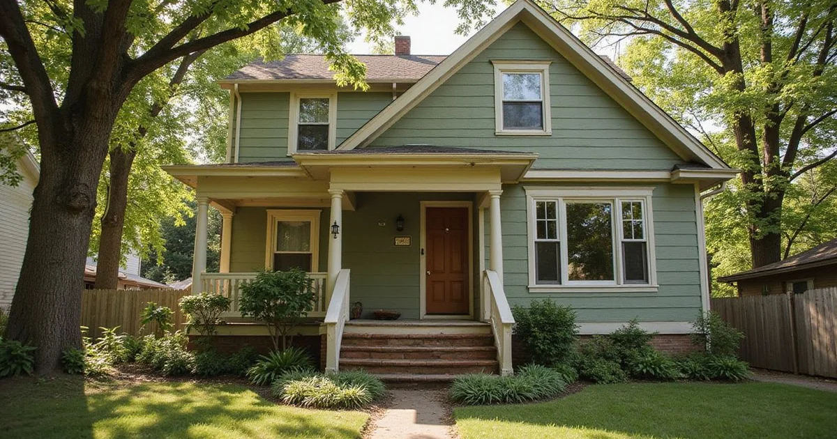 Side-by-side duplex with shared porch in a Twin Cities neighborhood